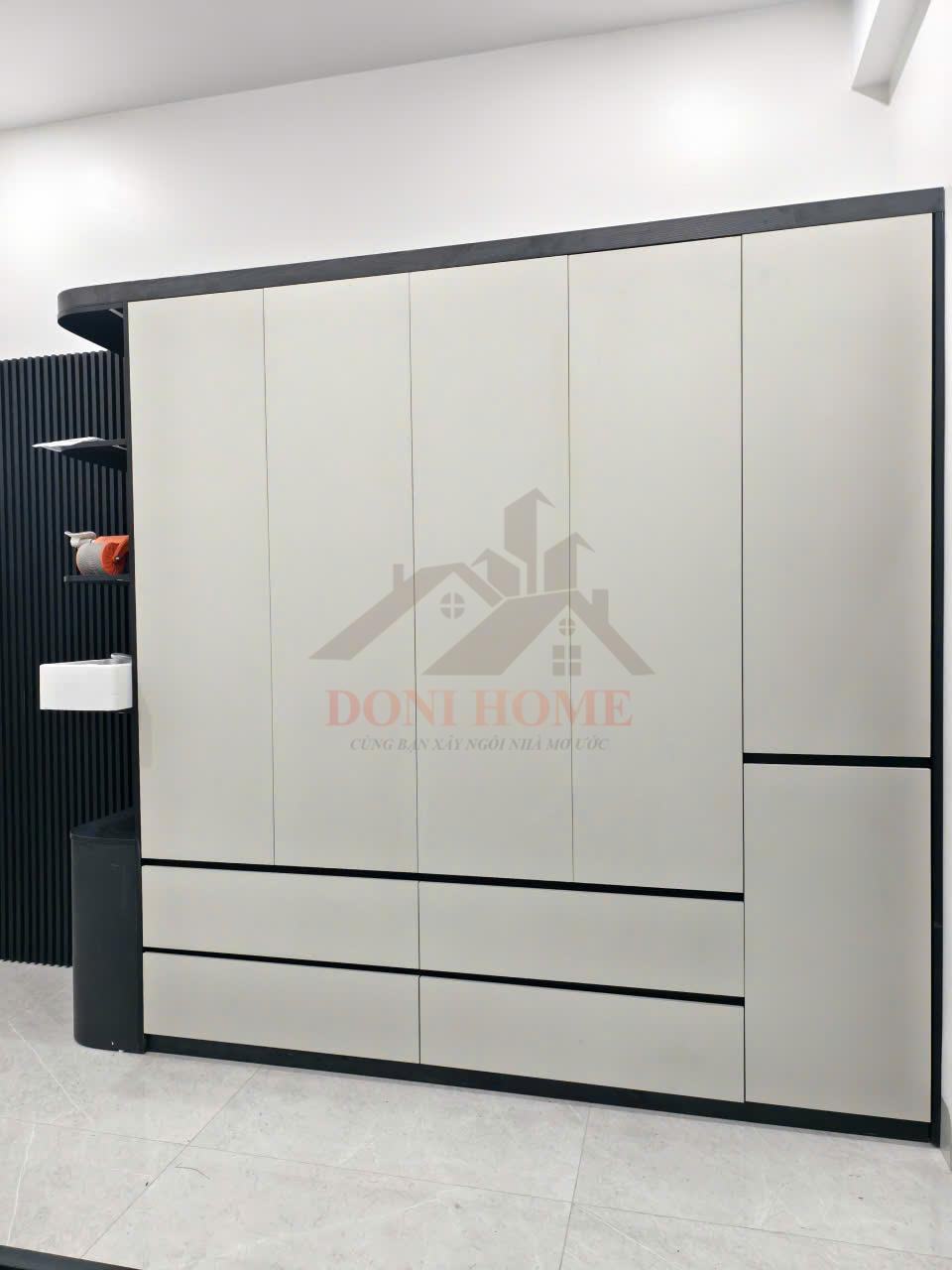 Thiết Kế Thi Công Tủ Áo Hiện Đại Không Tay Nắm TA08